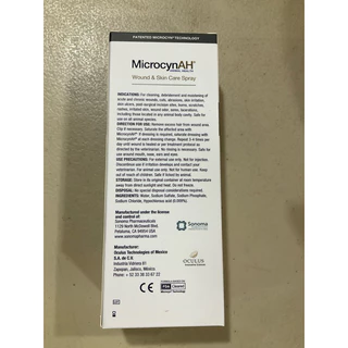 Microcyn​AH​ Wound & Skin Care​ Spray 59mlสเปรย์พ่นแผลกำจัดเชื้อ คัน ฟื้นฟูผิวหนัง สำหรับสุนัขและแมว