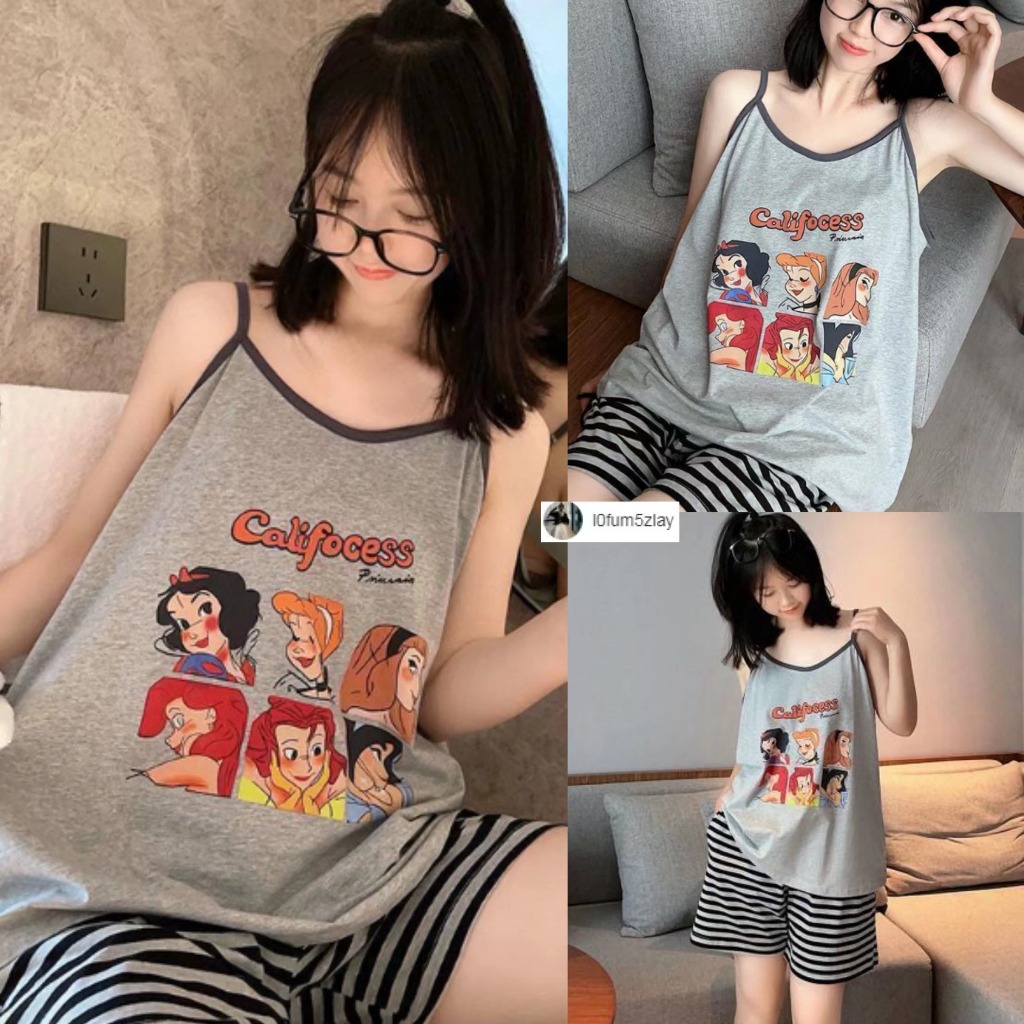 (ราคาที่ถูกที่สุด) สไตล์ญี่ปุ่น-เกาหลี， ชุดนอนเด็กหญิง，กับ 10 ลายการ์ตูนน่ารัก ๆ， ขาสั้น+เสื้อยืด，M-2XL