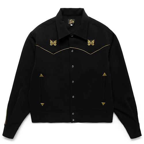 USED !!! NEEDLES PIPING COWBOY JACKET - DOUBLE CLOTH