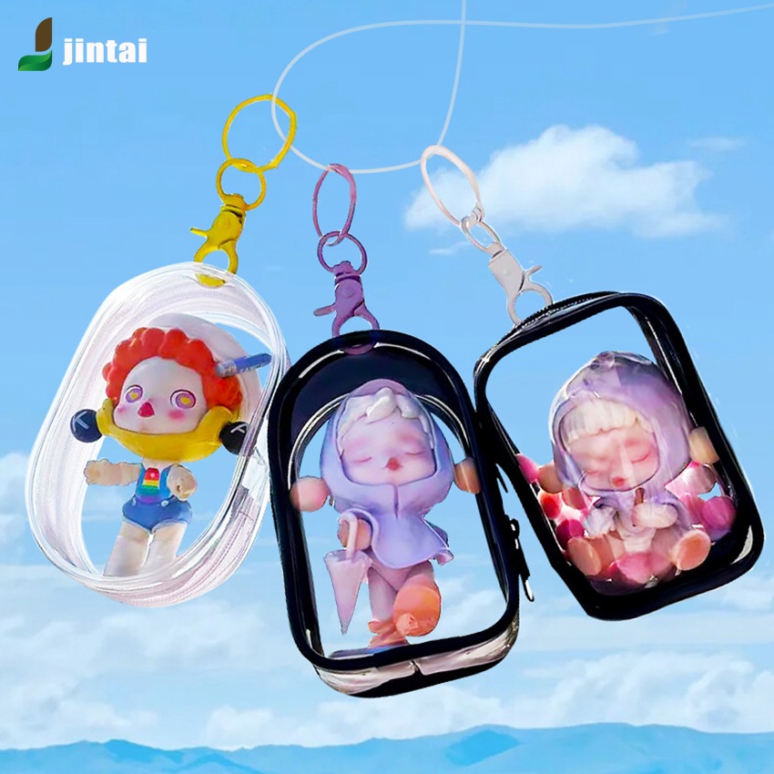 พร้อมส่งจากไทย กระเป๋าใส่ตุ๊กตา PVC โปร่งใส หูฟัง กุญแจ กันน้ำกันฝุ่น ใช้งานได้นาน