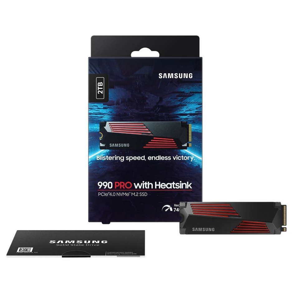 SAMSUNG 990 PRO WITH HEATSINK  M.2 2TB : MZ-V9P2T0CW SSD