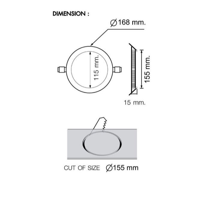 โคมไฟดาวน์ไลท์ รางนีออน ดาวน์ไลท์ โคมไฟดาวน์ไลท์ LED RACER NANO-D 12 วัตต์ DAYLIGHT/WAR WHITE