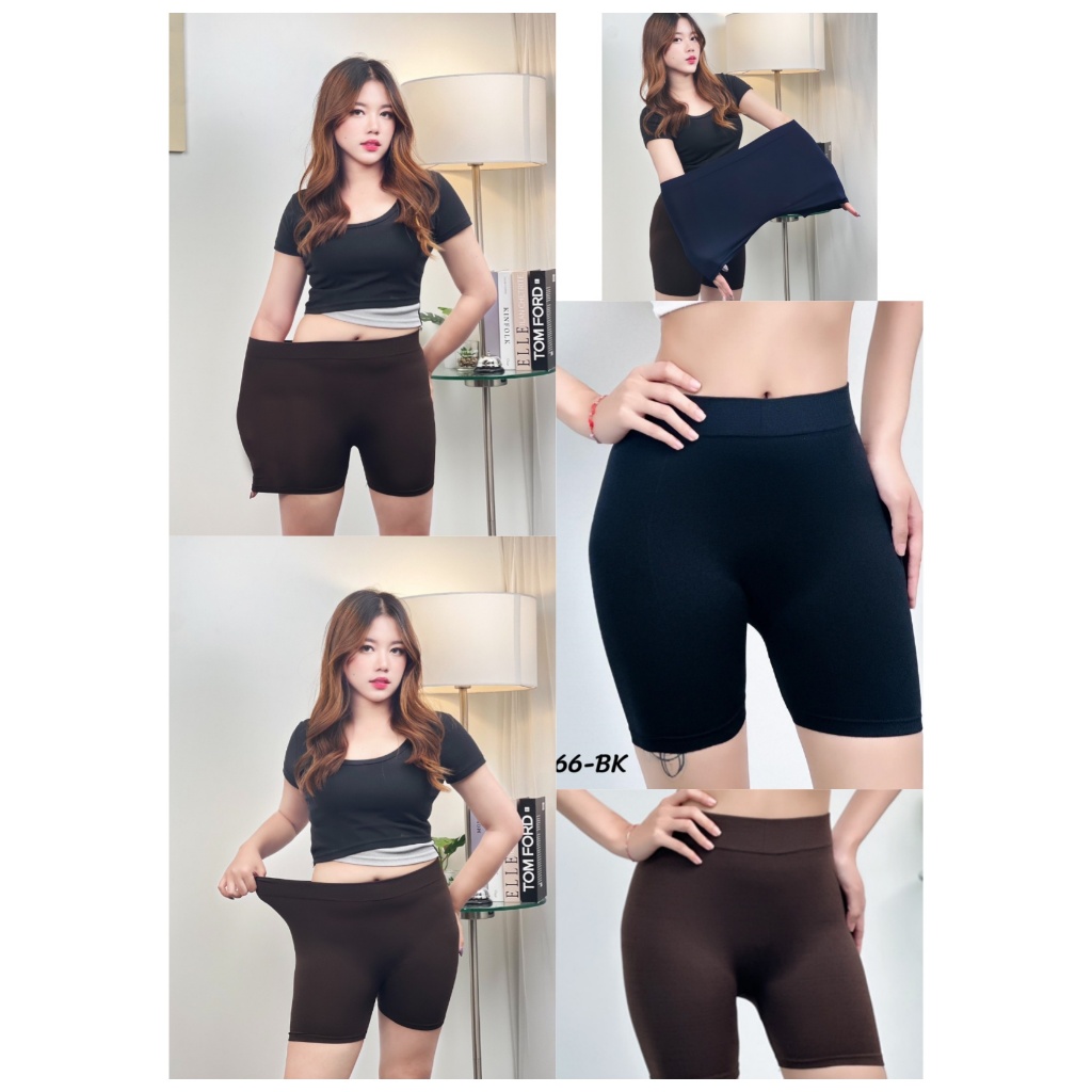 กีฬา กางเกงกีฬาขาสั้นเอวสูงธรรมดา เล่นโยคะ วิ่ง ขี่จักรยาน สําหรับผู้หญิง ผ้าคอตตอน ฟรีไซส์ อย่างดี 