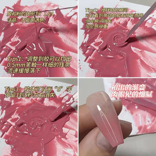 ผงผสมสี ผงออมเบร ผสมกับสีเจลสำหรับการไล่ระดับสีเล็บ มีให้เลือกหลายขนาด