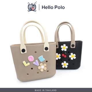 Hello Polo กระเป๋า ชายหาด กระเป๋าถือ แฟชั่น พกพาสะดวก แบบกันน้ำ ความจุสูง การออกแบบรูระบายอากาศ ผู้หญิงกระเป๋าถือ BH2001