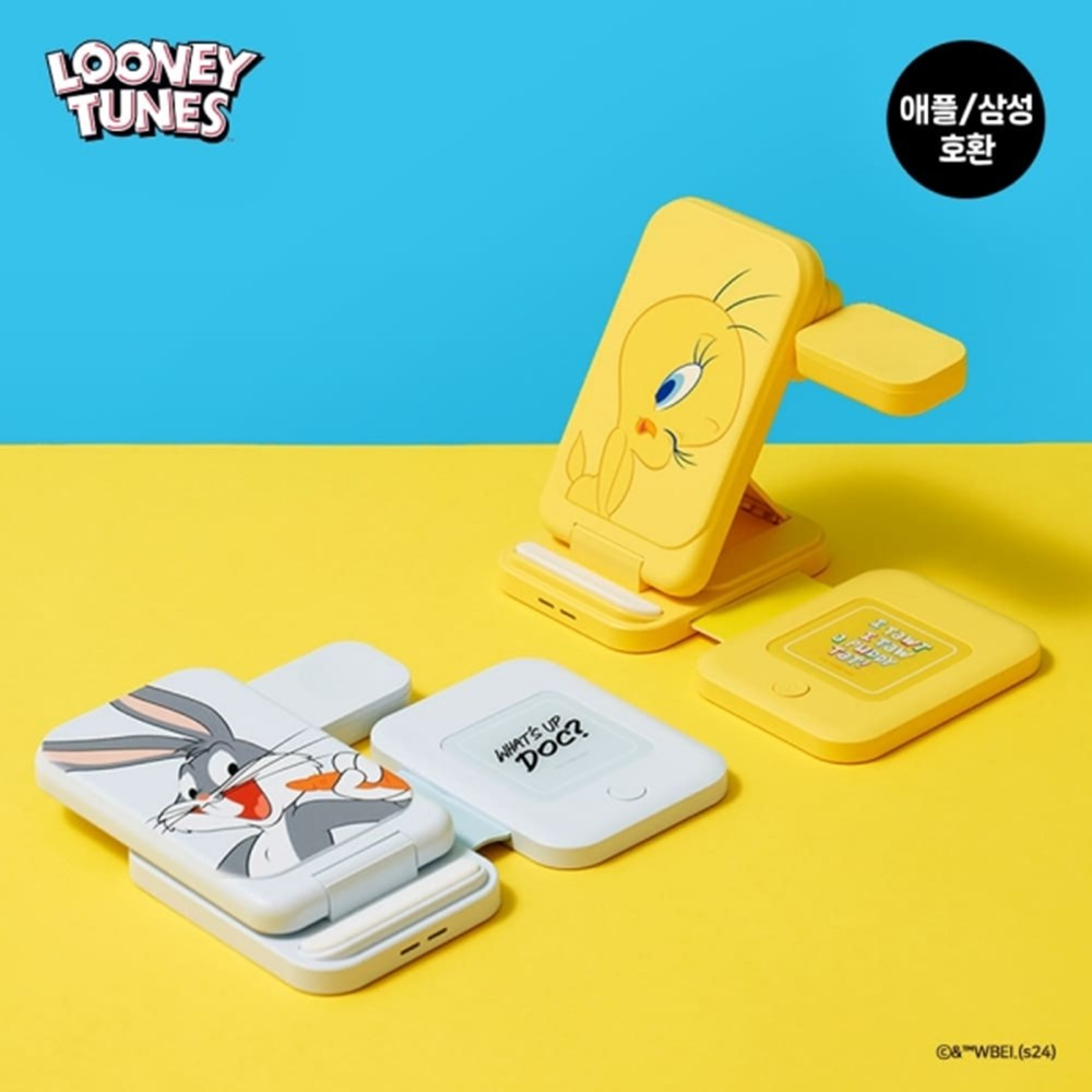 ( พร้อมส่ง ) Looney Tunes 3in1 Wireless Charger แท่นชาร์จไร้สายแบบ 3in1