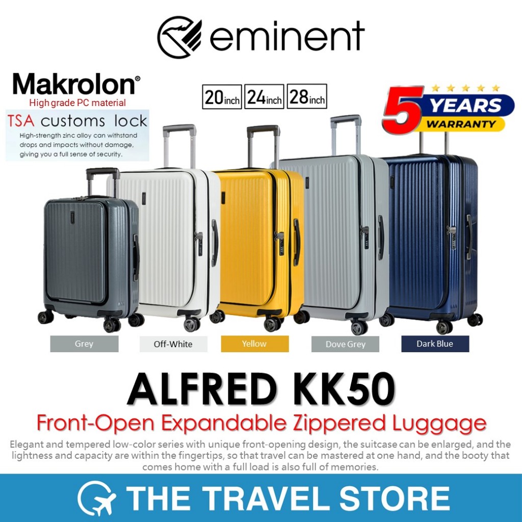 EMINENT ALFRED KK50 Front-Open Expandable Zipper Business Case กระเป๋าเดินทาง ล้อลาก