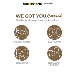 MAHAHENG ปลอกหมอนหนุนขนาดใหญ่ มาตรฐาน ลายริ้วซาติน ใช้ได้กับหมอนทั่วไปและหมอนโรงแรม
