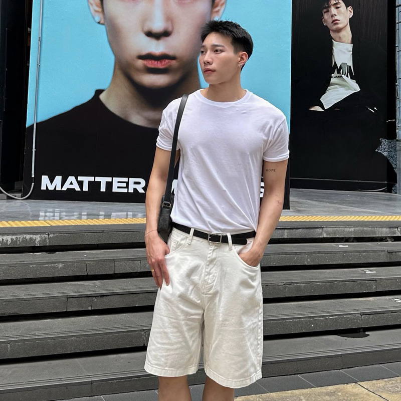 ‼️เปิดขายสินค้าใหม่🍻Jayler Jeans V.3 (สีขาว) กางเกงยีนส์ขาสั้น ทรงเบสิค แมชท์ลุคง่าย เนื้อผ้าคุณภาพด