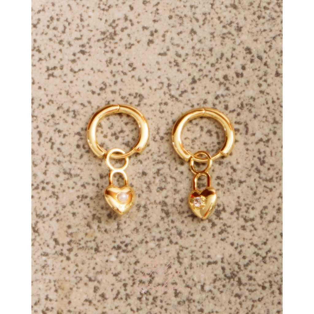 Julys - lofy locket earrings