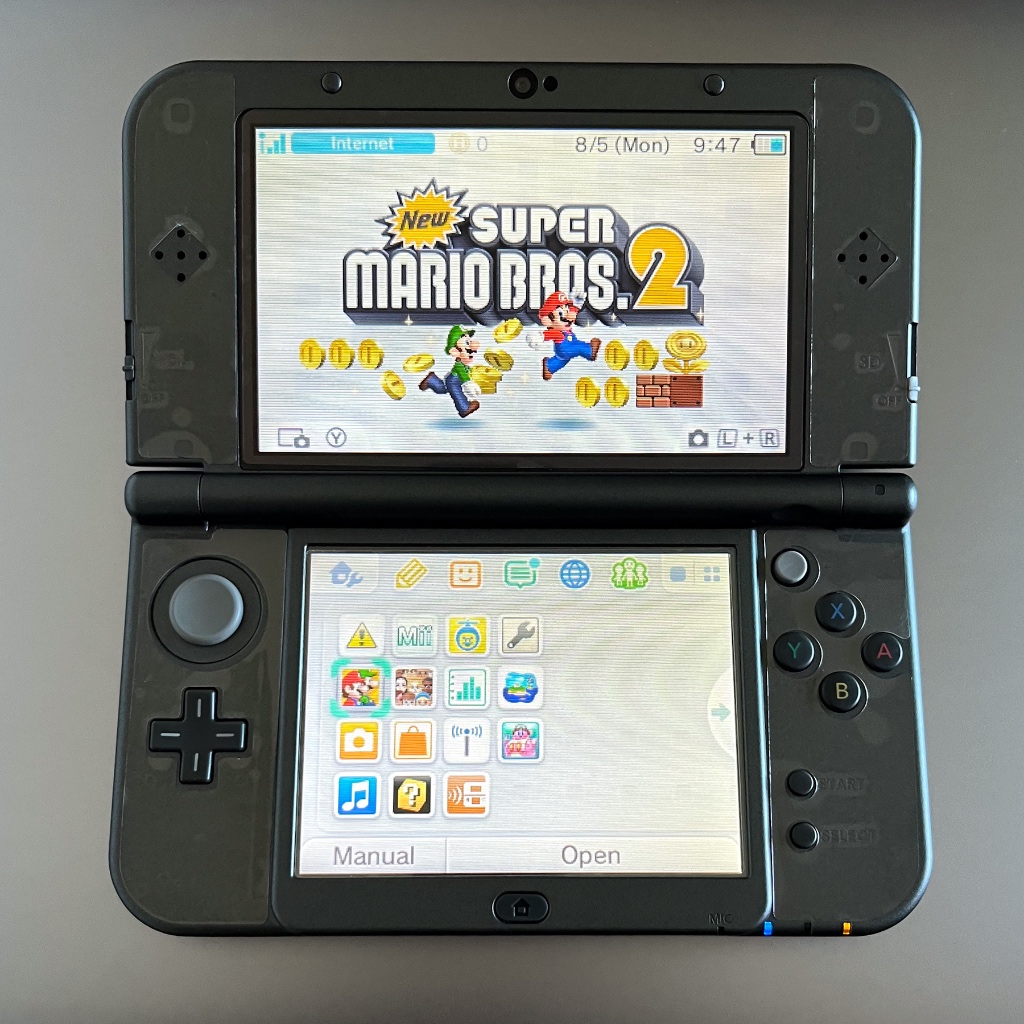 Nintendo New 3DS XL สีดำ มือสอง เล่นแท้ สภาพสวยใส