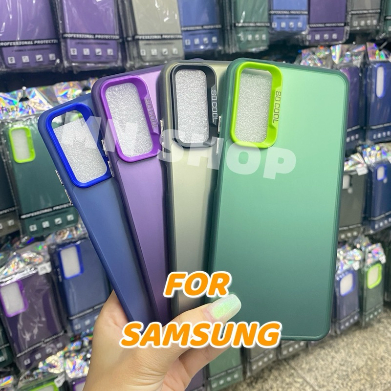 เคส Socool รุ่น Samsung A36(5G),A35(5G),A55(5G),A14(5G),A24(4G),A34(5G),A54(5G) เคสีโปร่งแสง กันกระแทกสีพื้นแบบเงา