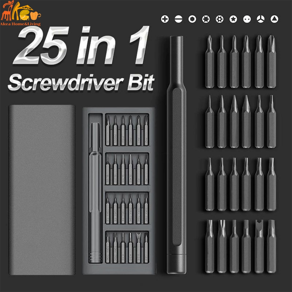 Akea ชุดไขควงแม่เหล็ก S2 วัสดุเหล็กอัลลอยด์ สําหรับซ่อมแซมโทรศัพท์มือถือ จำนวน