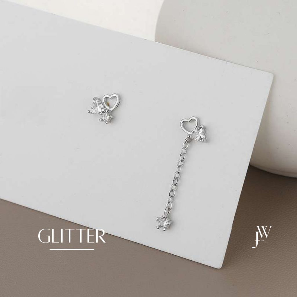 OUTLETS ล้างสต็อกจากโรงงานตรง ต่างหูแบบห้อย Glitter ต่างหูเงิน ต่างหูหัวใจ ต่างหูแฟชั่น ต่างหูเก๋ๆ