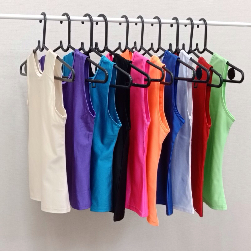เสื้อกล้ามเด็ก เสื้อแอโรบิคเด็กสีพื้น