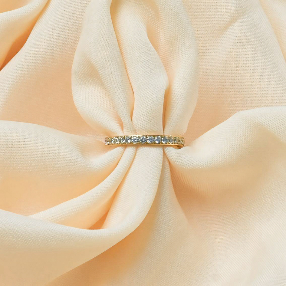 Bemet Kate round gem ring แหวนสแตนเลส