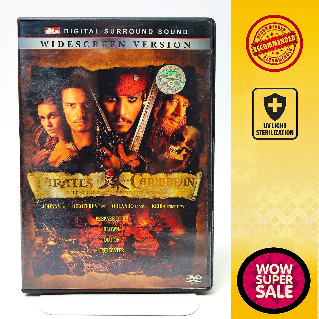 DVD ภาพยนตร์ฮอลลีวูด Pirate of he Caribbean: The Curse of The Black Pearl คืนชีพกองโจรสลัดสยองโลก แผ