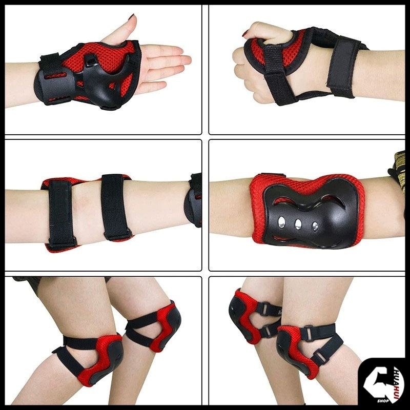 สนับเข่าเด็ก 7ชิ้น ชุดหมวกกันน็อค Roller Skating Protector สนับเข่าเด็ก อุปกรณ์เซฟตี้เด็ก เหมาะสำหรับเด็กอายุ 3-15ปี รูปที่ 6