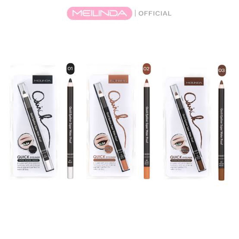 Eyeliner mei linda mc 3033 อายไลเนอ กันน้ำกันเหงื่อ มี3สีให้เลือก