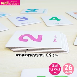 MISBOOK Flash Cards : Number 1-20 แฟลชการ์ดเรียนรู้ตัวเลข 20 ใบ ขนาดกะทัดรัด (การ์ดแข็ง)