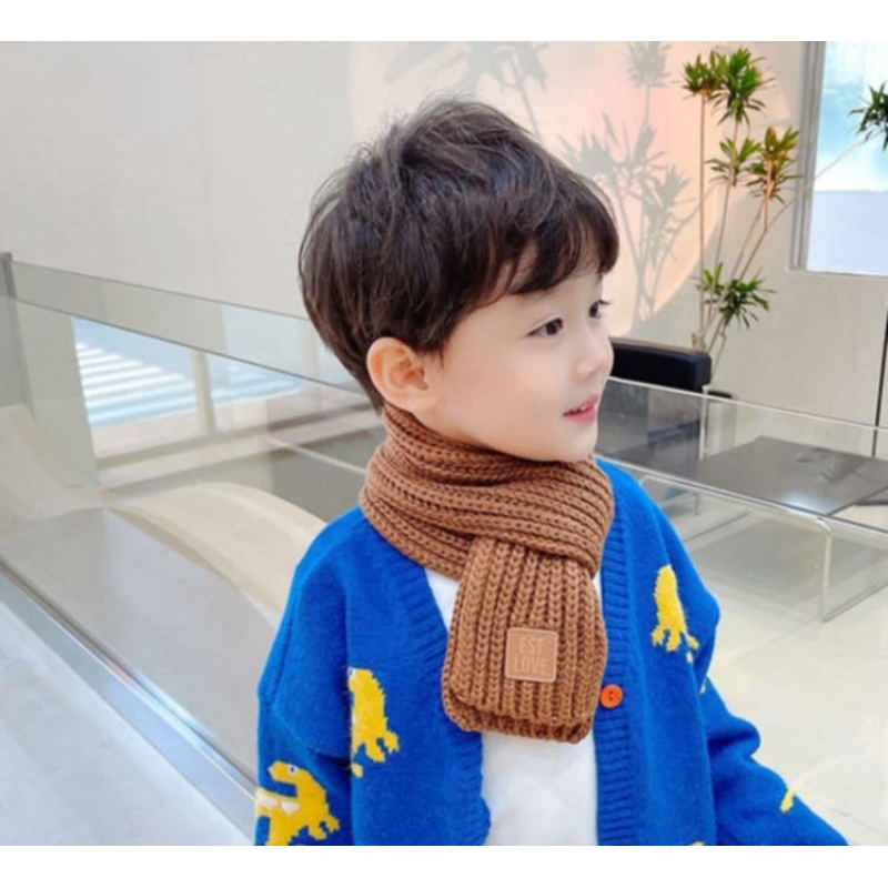 ผ้าพันคอไหมพรมเด็ก 🇹🇭สินค้าในไทย