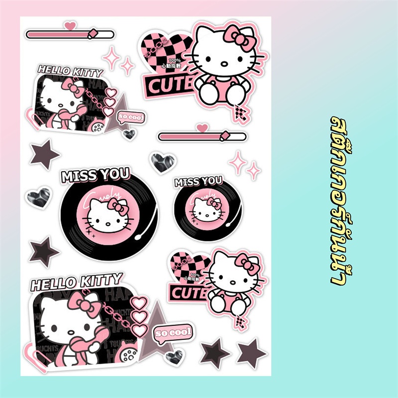 🔥สติ๊กเกอร์กันน้ำ🔥แผ่นดิสก์HelloKitty สติ๊กเกอร์ สําหรับตกแต่งกระเป๋าเดินทาง iPad ตู้เย็น ถ้วยน้ำ รถจักรยานยนต์ แล็ปท็อป