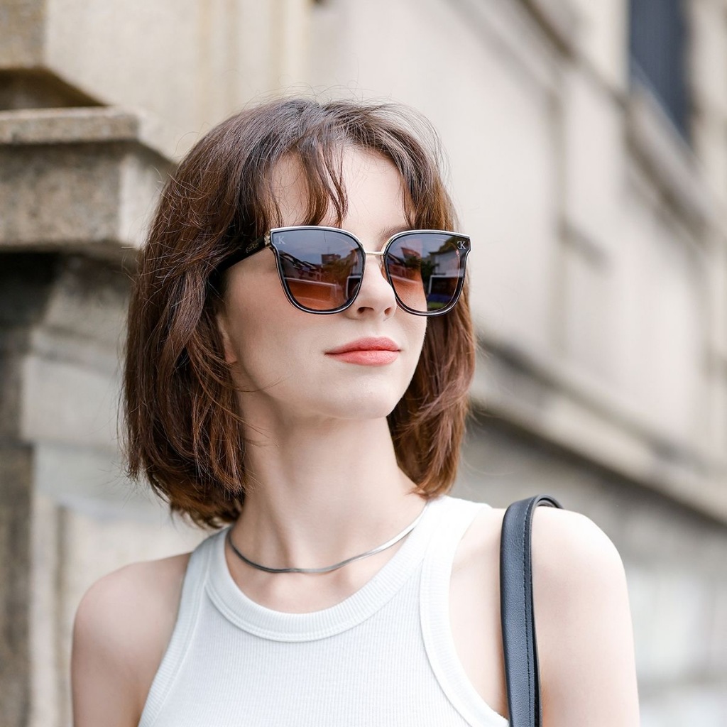 Fashion men's women's large frame sunglasses UV blocking street vintage sunglasses
