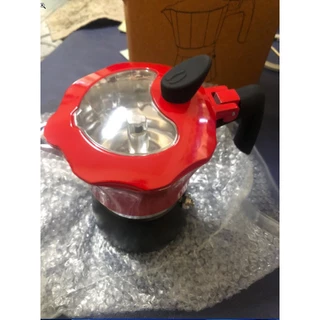ขุดหม้อต้มกาแฟสดพร้อมใช้ Moka Pot รุ่น ฝาใส 3/ 6 cup หม้อต้มกาแฟสด มอคค่าพอต สี กาแฟ กาต้มกาแฟสด ครบชุด