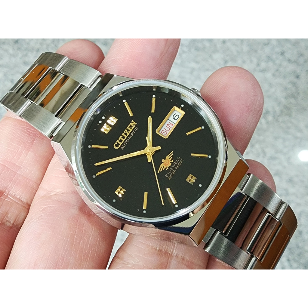 นาฬิกา Citizen automatic สภาพใหม่ จากปี 1970 สภาพสวยมากๆ หน้าปัดสีดำ 71-1934