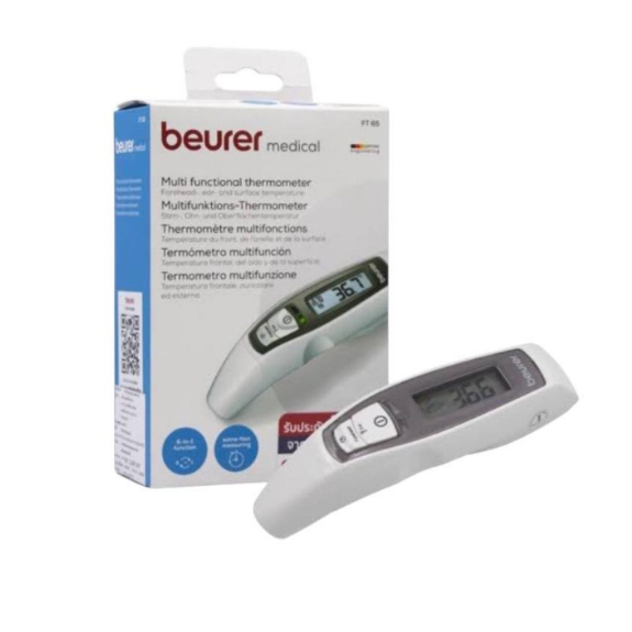 ปรอทวัดไข้ Beurer รุ่น FT65 แบบ 6 in 1 สามารถวัดไข้ได้ทั้งทั้งหน้าผากและทางหู วัดอุณหภูมิพื้นผิวได้