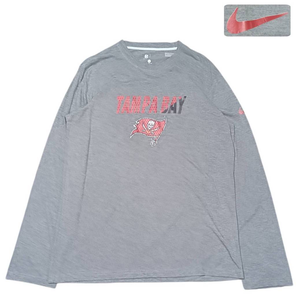 NFL Tampa Bay Buccaneers Nike LONG-SLEEVED SHIRT  เสื้อยืดแขนยาวมีฮู้ด ผ้ากีฬา ทัมพาเบย์ บัคคาเนียร์