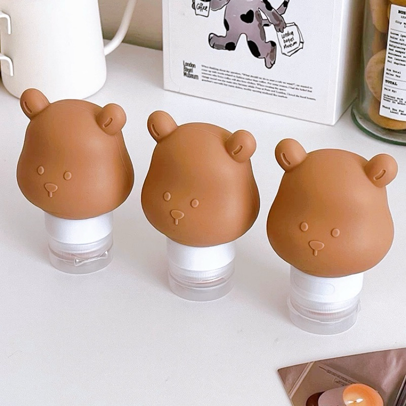 พร้อมส่ง🌈 ขวดแบ่งครีม Travel bottles น้องหมี Little Bear ขวดหมี หลอดบีบครีม ขวดพกพา ขวดซิลิโคน ไปเที่ยว พกพกง่าย 12006