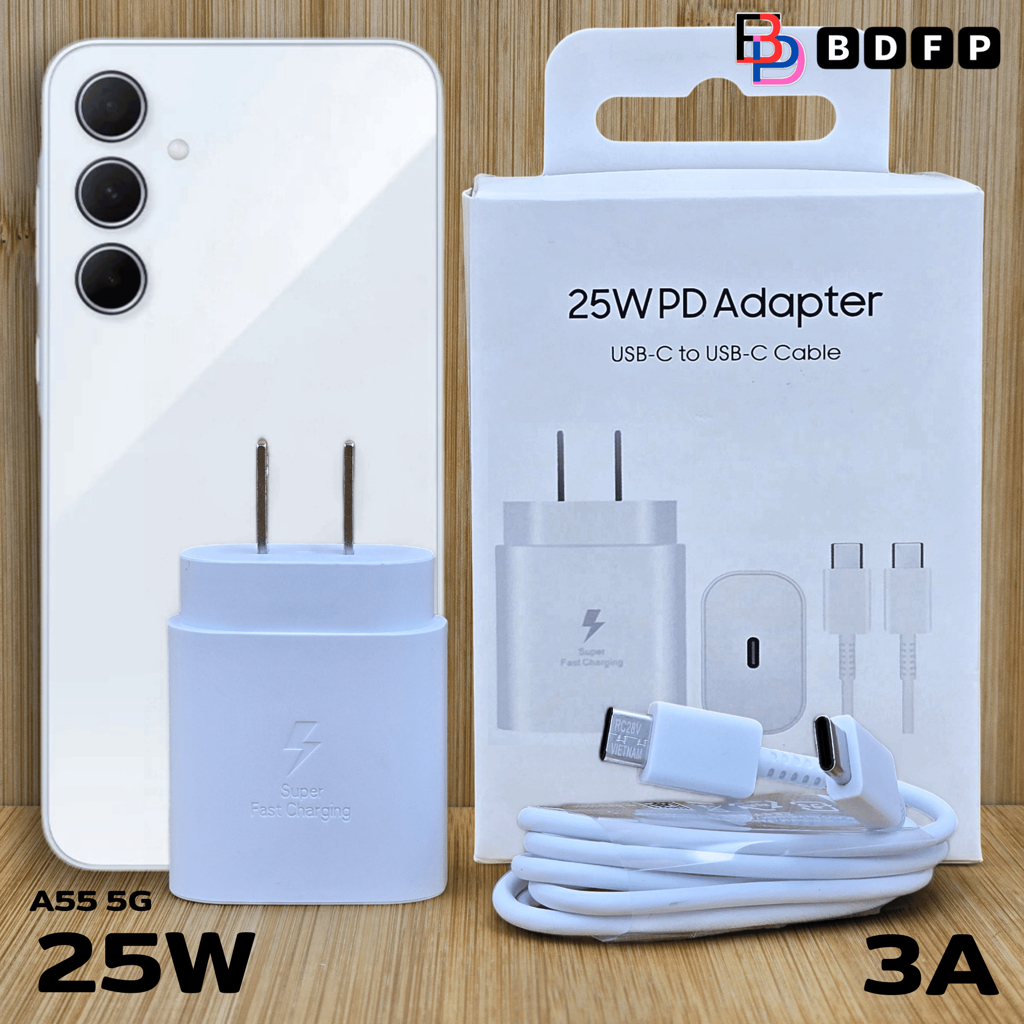 ที่ชาร์จ 25W PD Type-C BDFP เหมาะกับ Samsung ซัมซุง A55 ชาร์จด่วนแบบพิเศษ สายชาร์จ 3A 1-1.8m. หัวชาร