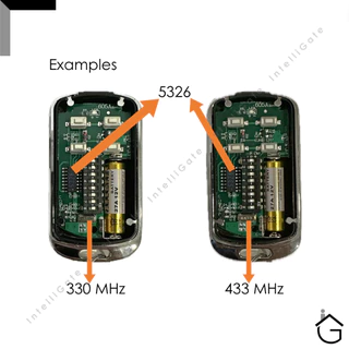 รีโมทประตูบานเลื่อน สแตนเลส 1,2 ( 2 ปุ่ม ) แบบเขี่รหัส 8 หลัก คลื่นความถี่ 330 MHZ