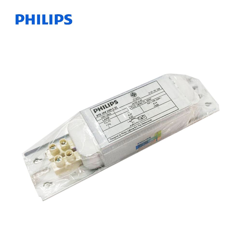 Philips บัลลาสต์สำหรับหลอดฟลูออเรสเซนต์ รุ่น BTB 18W 220V C SC