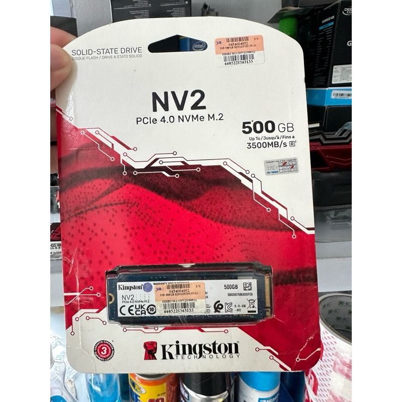 500 GB SSD (เอสเอสดี) KINGSTON NV2 - PCIe 4/NVMe M.2 2280 (SNV2S/500G)