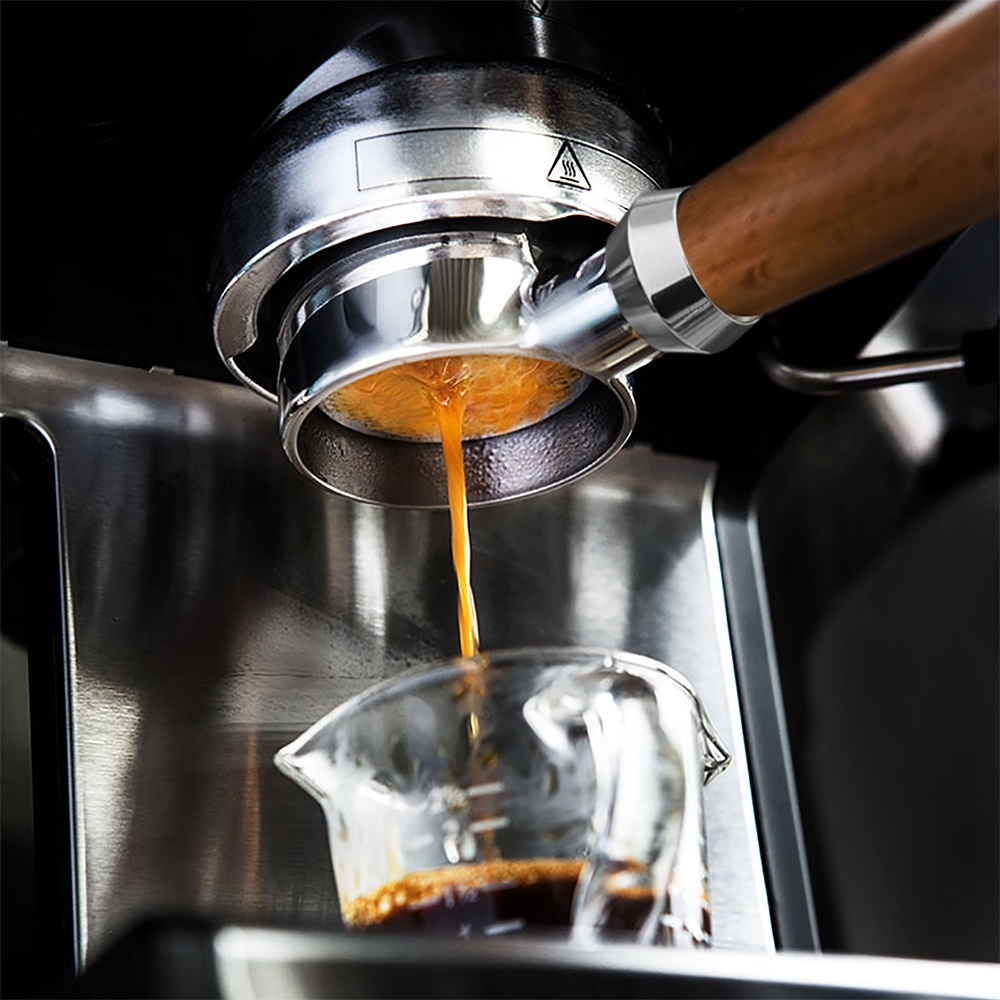 3 ears 58 mm Bottomless Portafilter หัวชงกาแฟขนาด 58 มิล 3 หู ก้นเปลือย สแตนเลสหูหนาล็อคแน่น ด้ามจับ