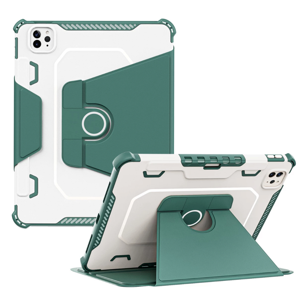 【case】360 เคสไอแพดหมุนได้ตั้งได้ กันกระแทกเขียว กันกระแทก รูปที่ 2