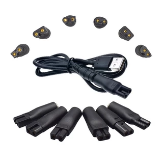 อะแดปเตอร์สายชาร์จ USB DC แบบเปลี่ยน สําหรับปัตตาเลี่ยนตัดผม DC5.5_ 2.1 มม. 1 ชุด