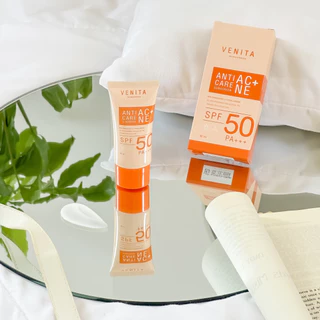 VENITA ครีมกันแดดเวนิต้า Venita Anti-Acne Care Sunscreen SPF50/PA+++plus เนื้อครีมเจล ซึมเร็ว
