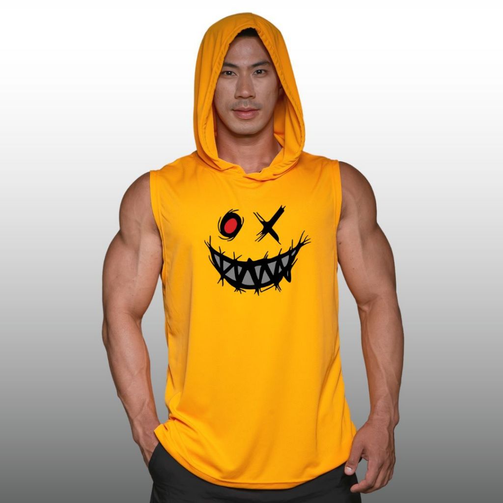 DEVIOUS SMILE เสื้อฮู้ดแขนกุด Sleeveless Hoodies