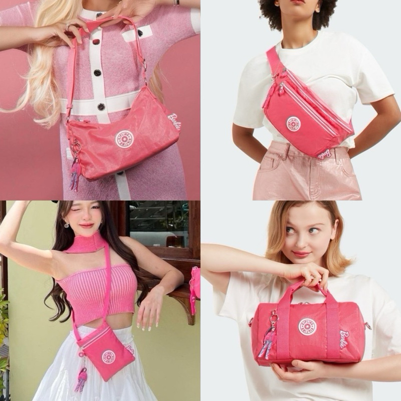 6 แบบ กระเป๋า kipling x barbie ตัวสายปรับได้ ใส่โทรศัพท์ได้ทุกรุ่น