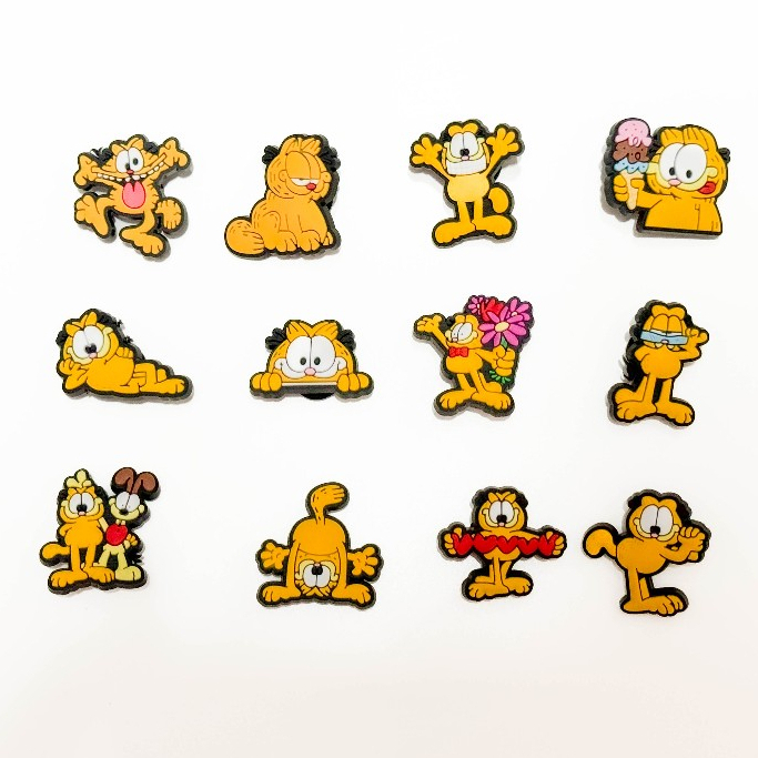 ตัวติดรองเท้า Jibbitz อุปร์กรณ์เสริม ติดรองเท้า ลาย การ์ตูน Crocs pin พร้อมหมุด หัวเข็มขัดยึด พร้อมติดทันที 1set 12 ชิ้น