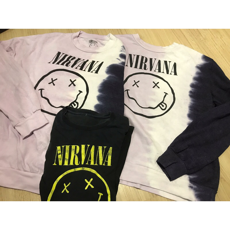 เสื้อวงแขนยาว กึ่งสเวตเตอร์ วง Nirvana 2021 ลายที่ควรมีติดตู้ แถมตัวเสื้อยืดสีดำให้ด้วย XL 23/26