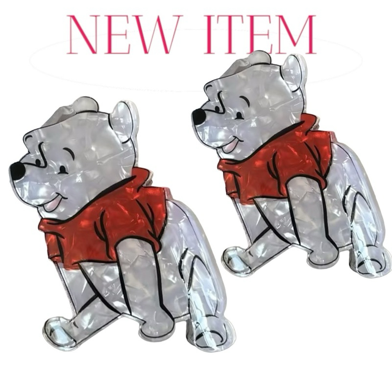 กิ๊บหนีบผมหมีพูห์ กิ๊บหนีบหมีพูห์ ลายหินอ่อน 🐻🐼🐻‍❄️