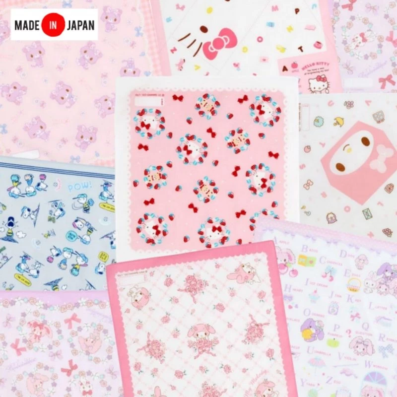 ⚡️ของแท้พร้อมส่ง⚡️ผ้าเช็ดหน้า mx sanrio ผ้าฝ้าย 100% ขนาด 27 Cm. ลาย mm / My Melody / MyMelody / kt HelloKitty / bo bonb