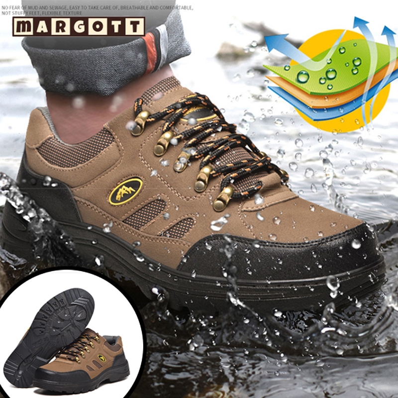 【margott9】รองเท้าเซฟตี้ หัวเหล็ก พื้นเหล็ก ปกป้องเท้าของคุณอย่างปลอดภัย สําหรับผู้ชาย