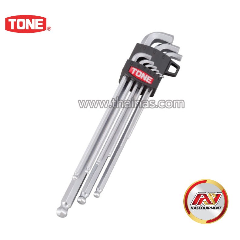 TONE ประแจแอลหกเหลี่ยม หัวบอล (คอสั้น) ไซส์ 1.5-10 มม. | BL900S