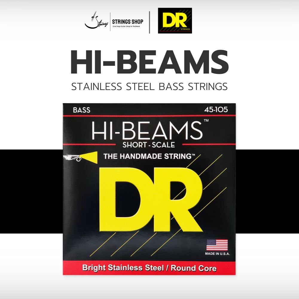 DR Strings สายเบส Hi-Beams™ - Stainless Steel Bass Strings