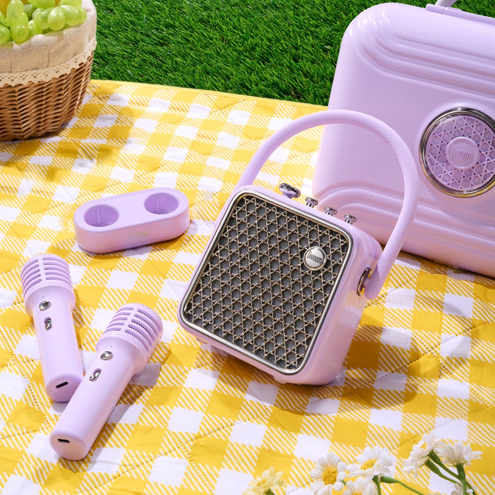 ลำโพงและไมค์พกพา Divoom SongBird-SE - Black / Purple / Yellow